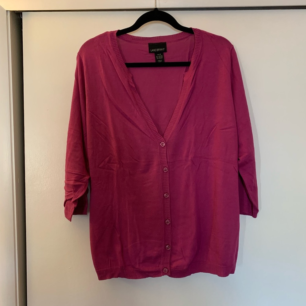 Lane Bryant Pink/Purple Sweater (size 14/16)